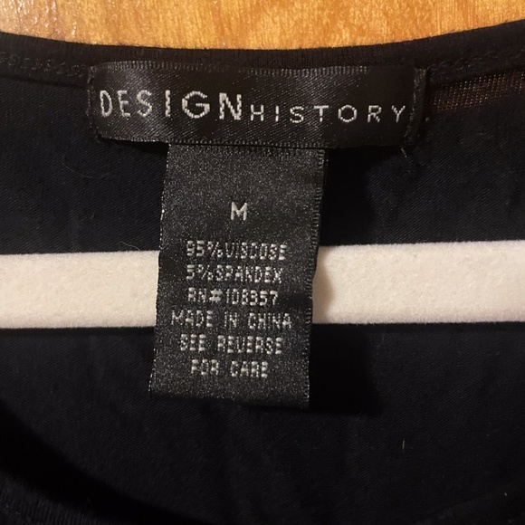 DESIGN HISTORY FLORAL TEXTURED TUNIC TANK BLACK - Picture 3 of 5